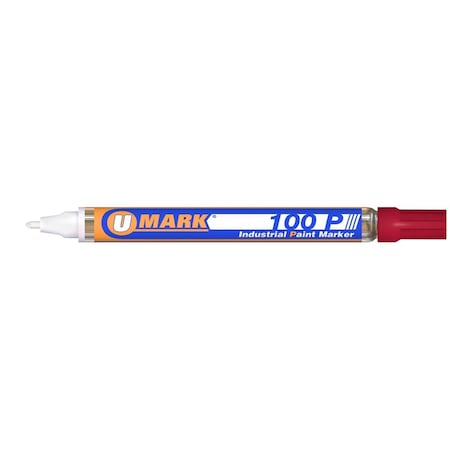 U-Mark 100P Fine Line Paint Marker, Red UMARK10204FL